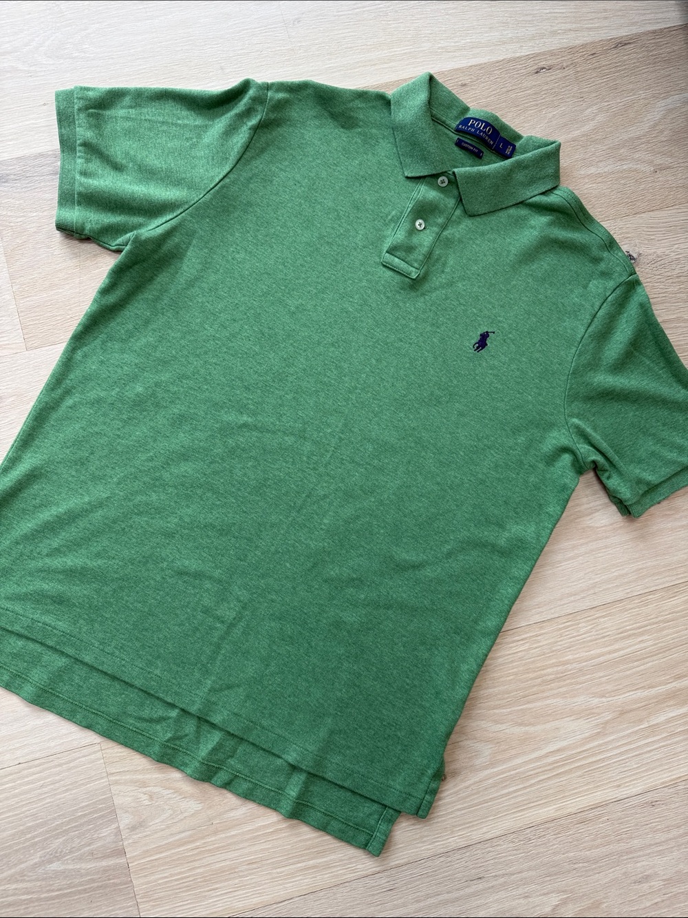 Polo by Ralph Lauren Green Short-Sleeve Polo with Navy Pony